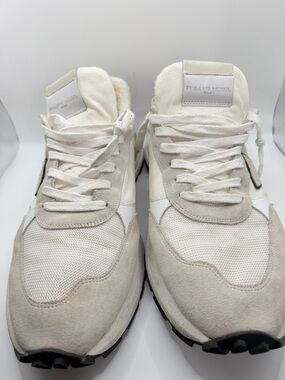 Philippe Model White/Cream Sneakers with Rose Gold Logo